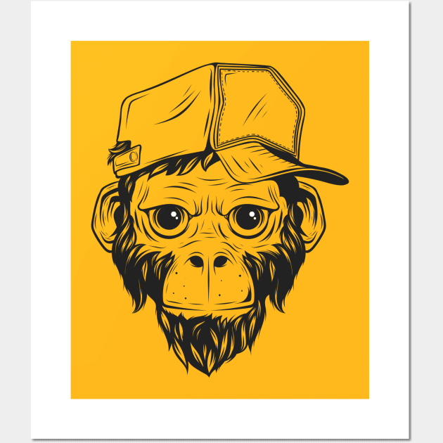 Baby Chimpanzee Wall Art by Mako Design 